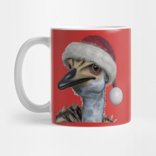 Cute Australian Emu Wearing A Festive Holiday Hat Mug